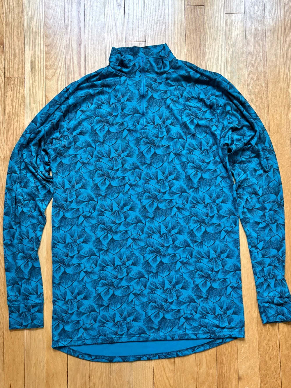 Vintage REI Co-Op Men’s Lightweight Performance 1/4 Zip Pullover XLT Blue Floral